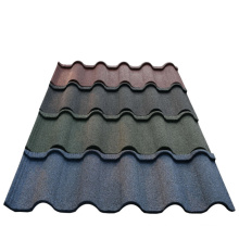 sheet price colorful lightweight low cost roofing tiles New orange sheeting Roman bent type brown stone coated metal roof tile